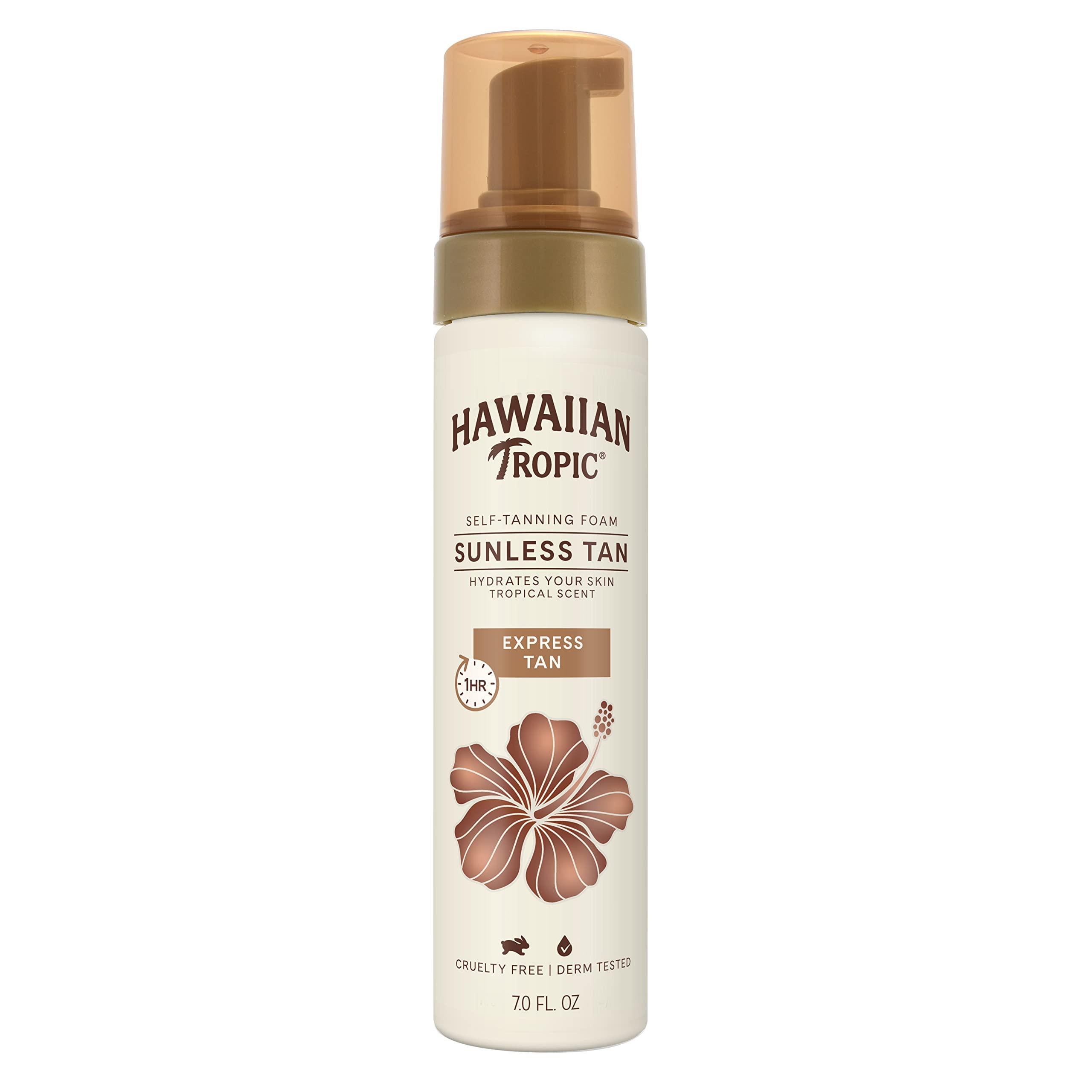 Hawaiian Tropic Hawaiian Tropic Sunless Tan 1 Hr. Express Self-Tanning Foam, 7oz | Express Tan, 1 Hour Self Tanner, Sunless Tanner, Sunless Tanning Foam, 7oz