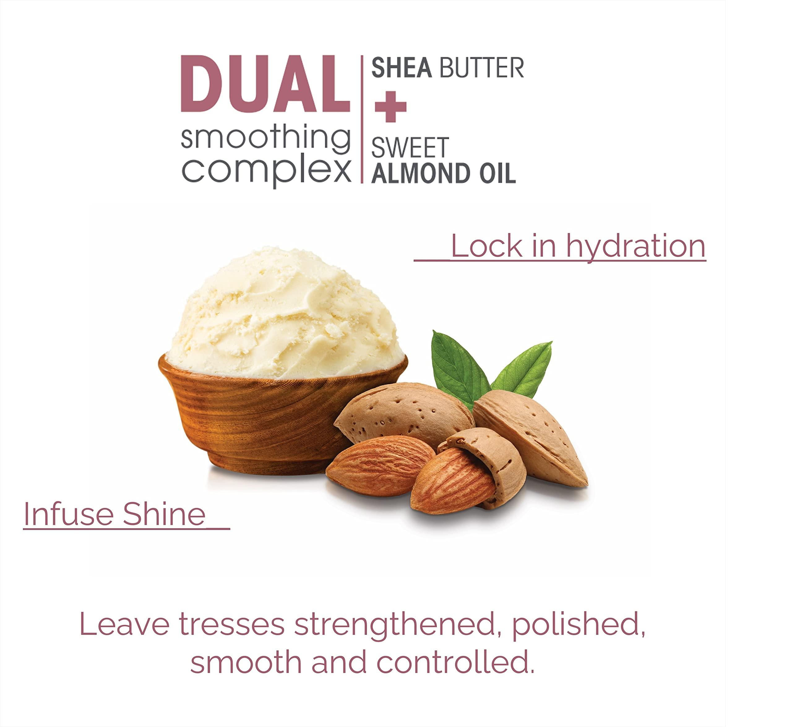 GIOVANNI GIOVANNI 2chic Frizz Be Gone Conditioner - Anti Frizz Natural Hair Smoothing Formula with Shea Butter & Sweet Almond Oil, Macadamia, Color Safe, Vegan - 8.5 oz.