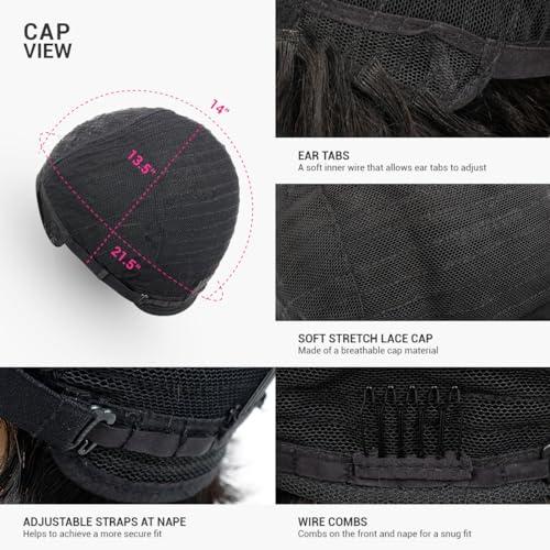 INSTANT FAB INSTANT FAB Medium Bob Wigs Human Hair with China Bangs for Black Women Straight Bob with Bangs Human Hair Non Lace Front Wigs  Spinel (12 inch (1Pack), OT1B/BURG (Ombre tipped offblack burgundy))