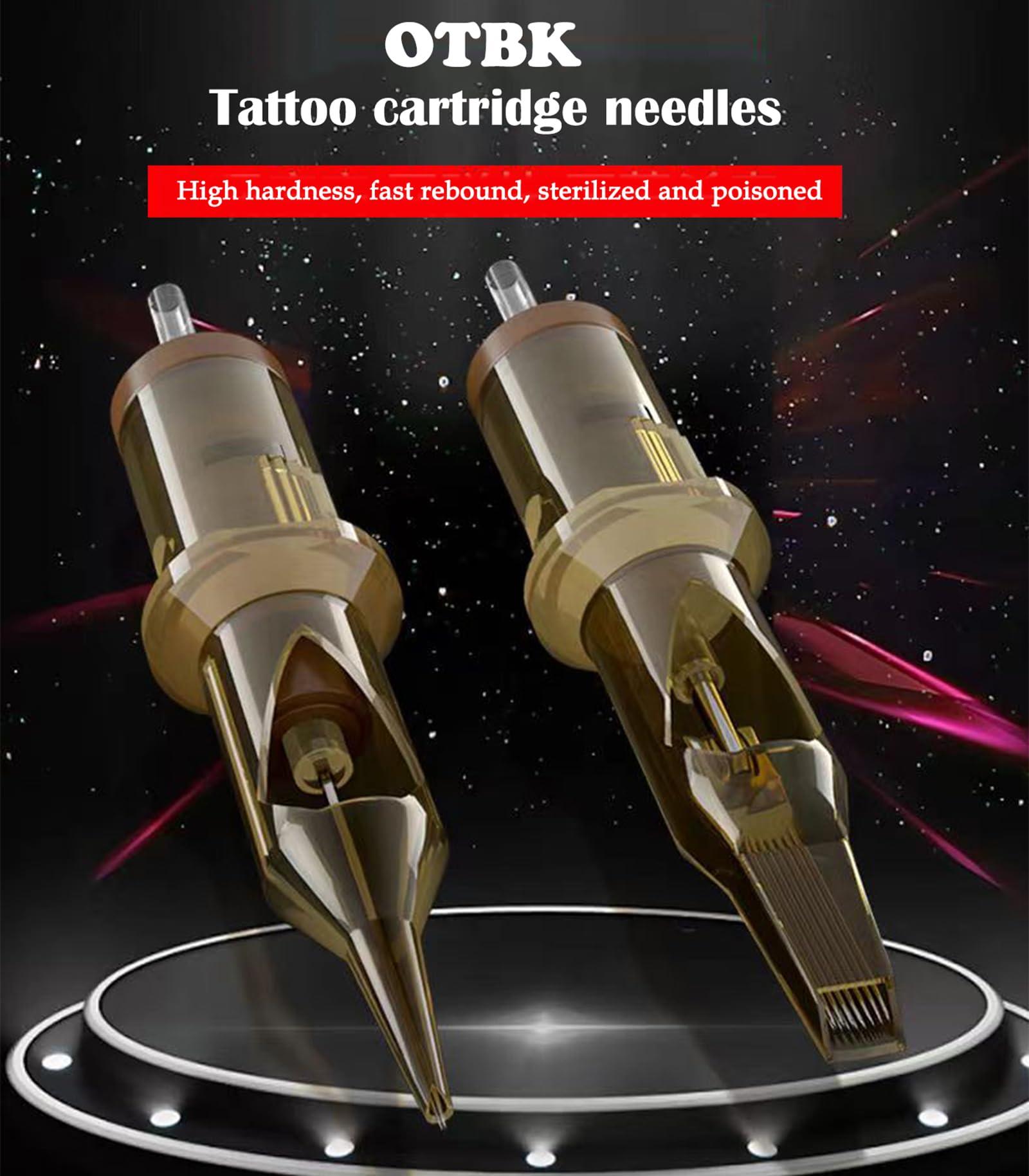OTBK Tattoo Cartridge Needles20pcs,7RL Tattoo Cartridges Professional Disposable Tattoo Needle Cartridge Sterilized Tattoo Needles Safe Cartridge Needles1207RL