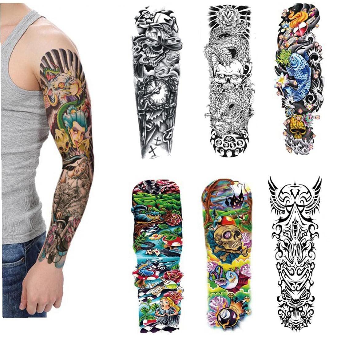 Froiny Temporary Tattoos Full Arm Waterproof Fake Hand Tattoo Sticker Men Women Art Body Tattoo