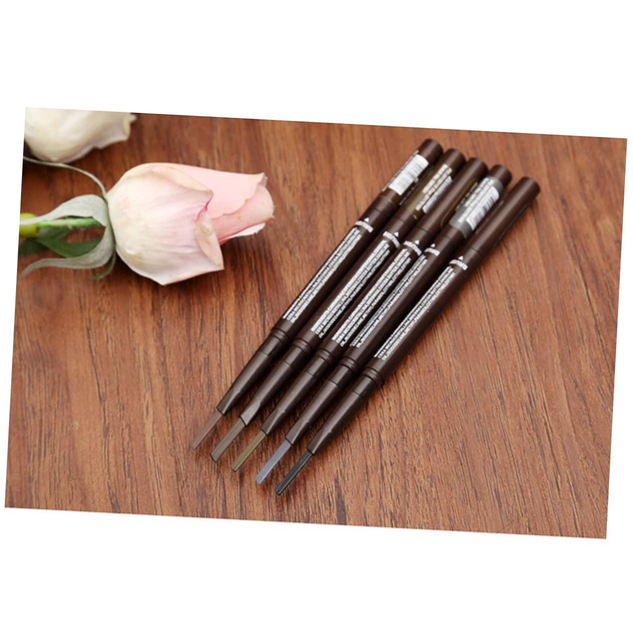 FOMIYES FOMIYES 2 1 makeup tools Double headed eyebrow pencil rotate eyebrow pencil microblading pen eyebrow makeup Coffee eyebrow pencil Eyebrow Brush Eyebrow Pencils filler to rotate No smudge