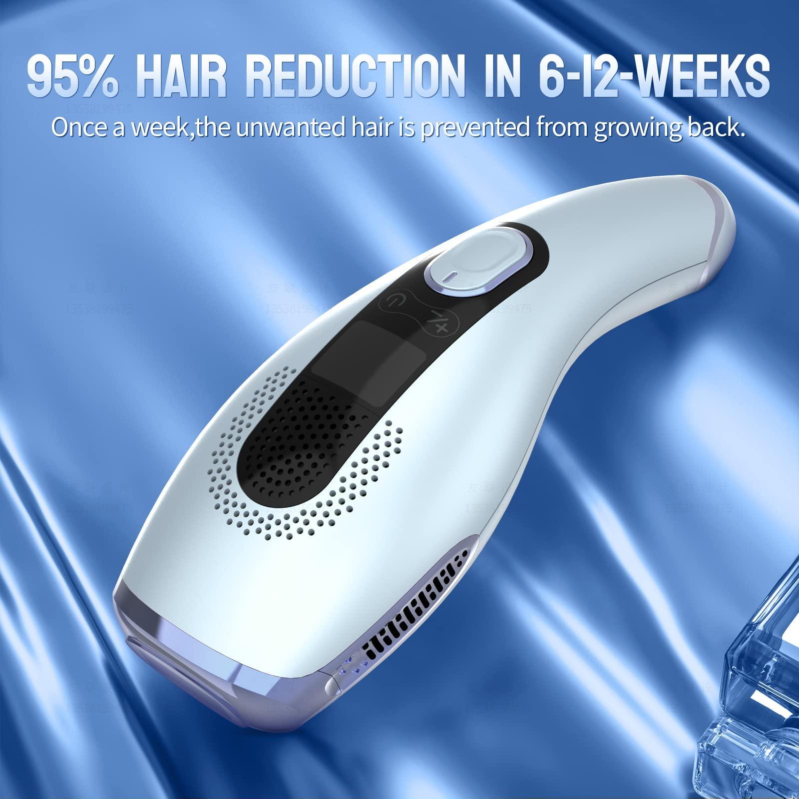 DEESS DEESS Laser Hair Removal with Sapphire Cooling System, GP592 IPL Hair Remover for Women and Men, 40F ICE Contact, Safety Mis-touch Sensor, at Home Painless Hair Removal Device for Face & Body