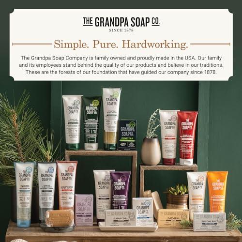 THE GRANDPA SOAP CO. SINCE 1878 The Grandpa Soap Company Witch Hazel Bar Soap - Tones and Rejuvenates Skin, With Witch Hazel and Lavender, Provides a Relaxing Effect, Vegan, For Face and Body, 4.25 Oz, 3 Pack