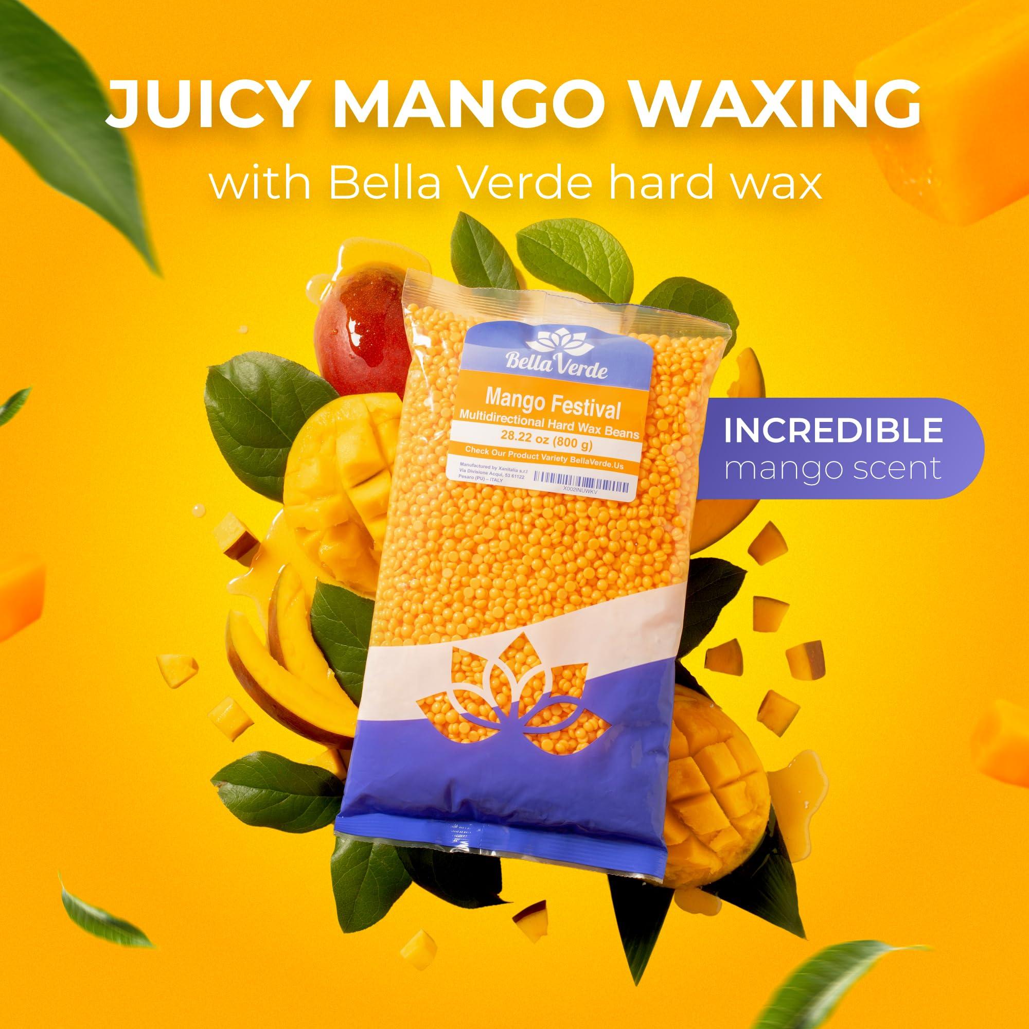 Bella Verde Bella Verde Wax Warmer Home Waxing Kit - Wax Kit for Hair Removal Wax Pot Professional with LED Display and 8 Bags Painless Hard Wax Beans, 20 Wax Sticks for Face, Legs, Arms, Bikini