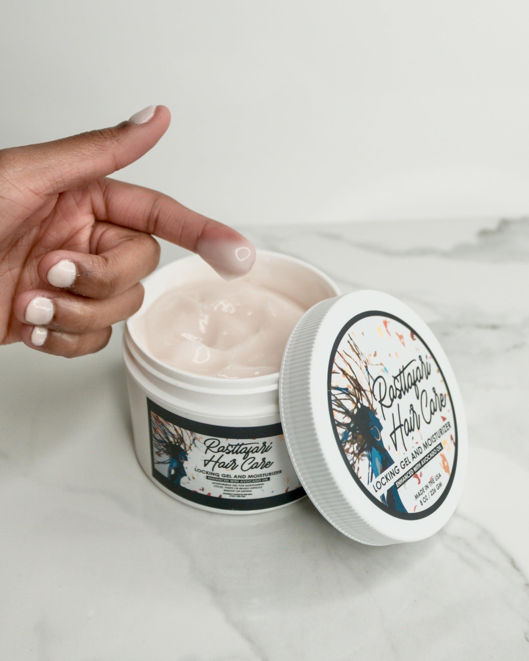 Rasttafari Hair Care Rastta Locs Water Base Locking Gel and Hair Moisturizer for Dreads with Avocado Oil for Dreadlocks, retwist, braids, styling and edges. *NO RESIDUE, FLAKING, WAX, SILICONE, SULFATE (8.00 oz)