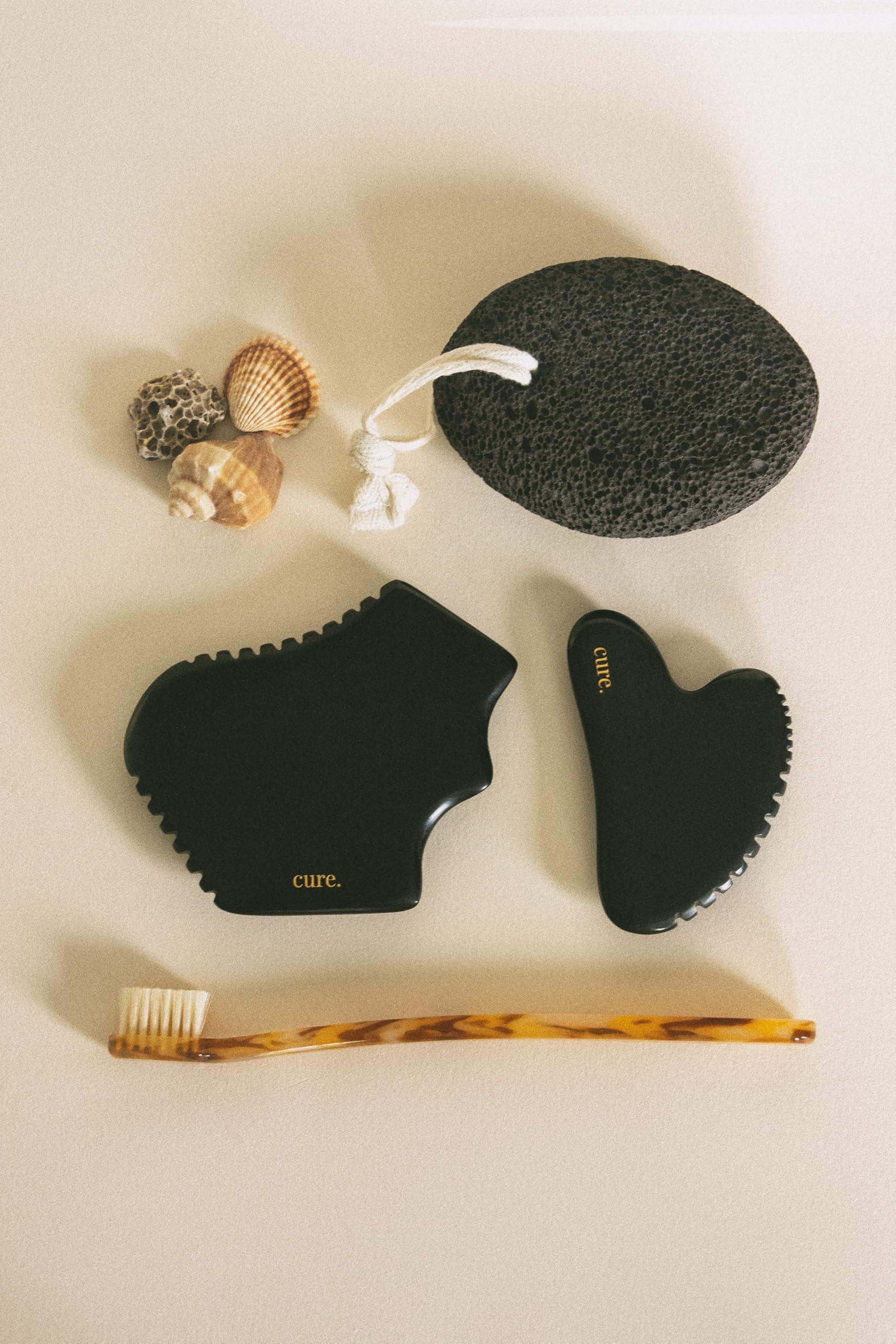 cure. CURE. Premium Natural Bian Stone Gua Sha for Body & Bian Heart Gua Sha for Face