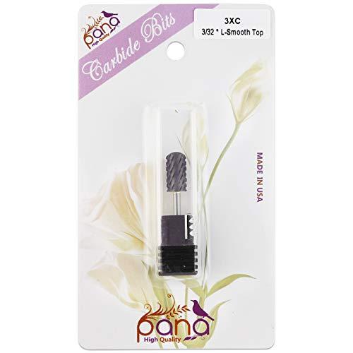PANA USA Pana DLC 3/32\" Safety Nail Carbide - Smooth Round Top Large Barrel Head for Electric Dremel Drill Machine (Black, 3XC Grit)