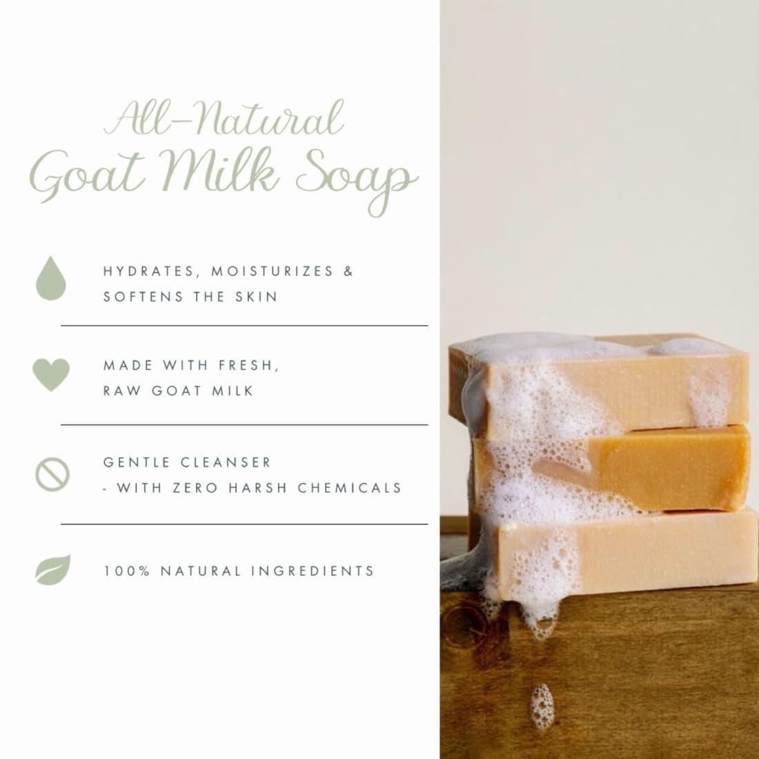 Bend Soap Company Bend Soap Company Tea Tree Goat Milk Soap - All Natural, Paraben and GMO Free - Handmade in USA - Soothe Cracked Skin, Relax and Exfoliate - Overall Dry Skin Relief (Tea Tree, 4 Pack of 4.5oz)