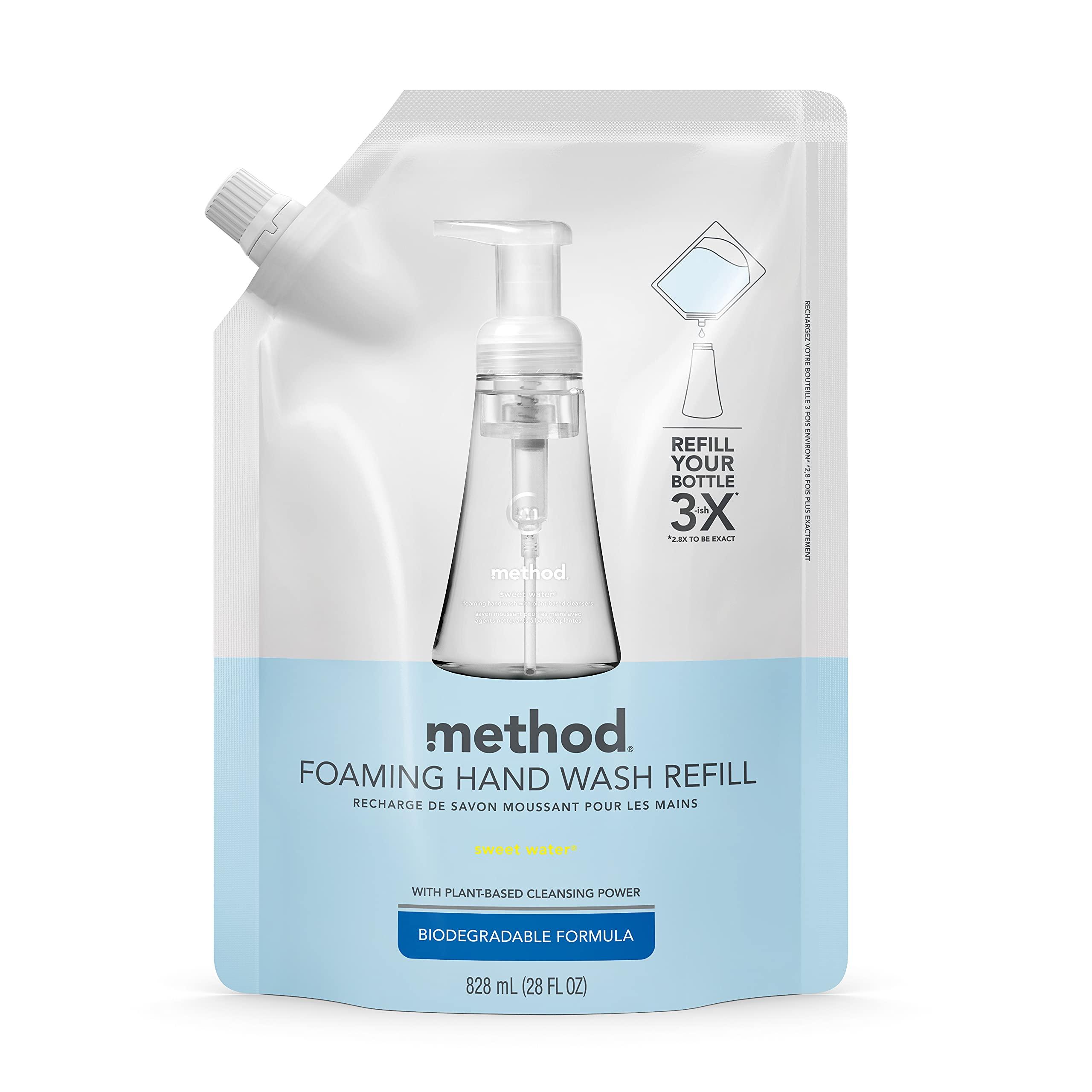 Method Method Foaming Hand Soap Refill, Sweet Water, 28 oz, 1 pack, Packaging May Vary