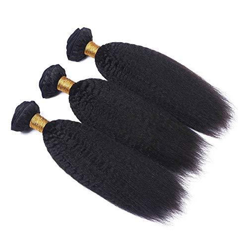 Tony beauty hair Tony Beauty Hair Kinky Straight Malaysian Human Hair Weave Extensions Wholesale 3/4Pcs Lot Iralian Coarse Yaki Virgin Remy Human Hair Bundles Deals 7A Grade Hair Weaving (10 12 14)