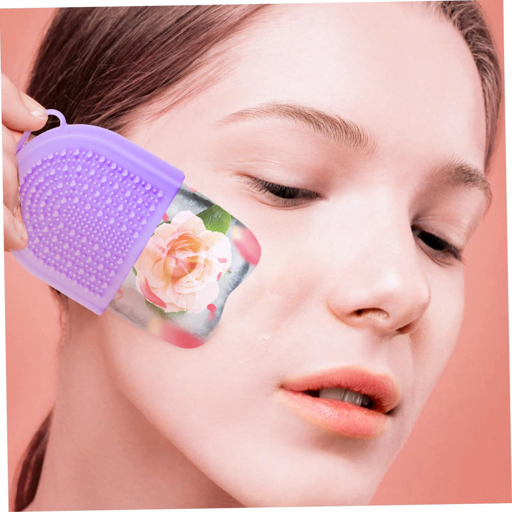 NOLITOY 3pcs Beauty Face Ice Tray Skin Care Tool Face Massage Ice Roller Face Icing Roller Face Beauty Tool Silicone Ice Face Massager Ice Roller for Face and Eye Ice Face Roller