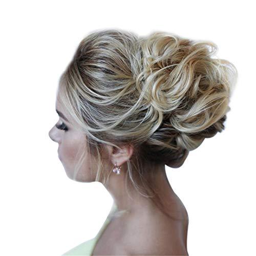 Aonmg Synthetic Fake Hair Bun hair buns Hair Piece For Women Elastic Scrunchie Hair Piece Bun Hair Tail Updo Afro Ponytail Accessory 119