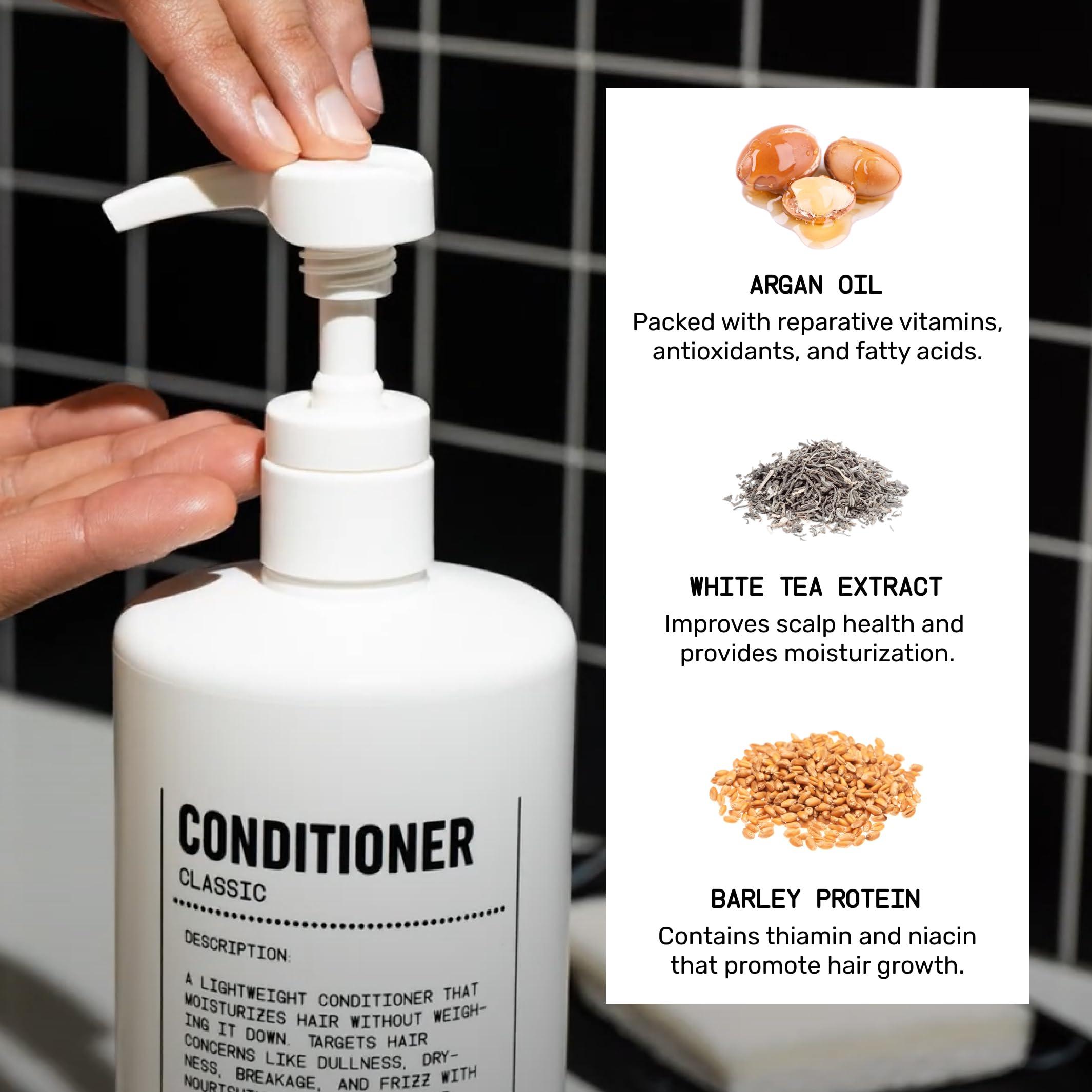 Blu Atlas Blu Atlas Men's Shampoo and Conditioner - Classic Scent - Gentle Cleansing, Hydrating Shampoo for Volume, All Hair Types - 32 oz Bottle