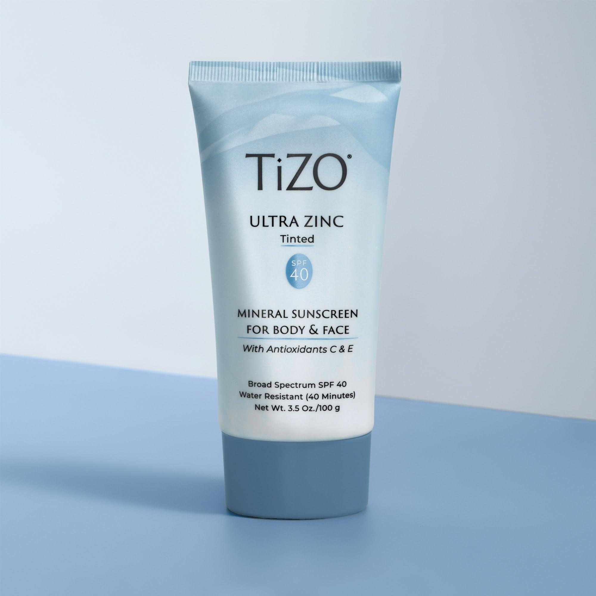 TIZO TIZO Ultra Zinc Body Face Sunscreen Tinted SPF 40, 3.5 oz