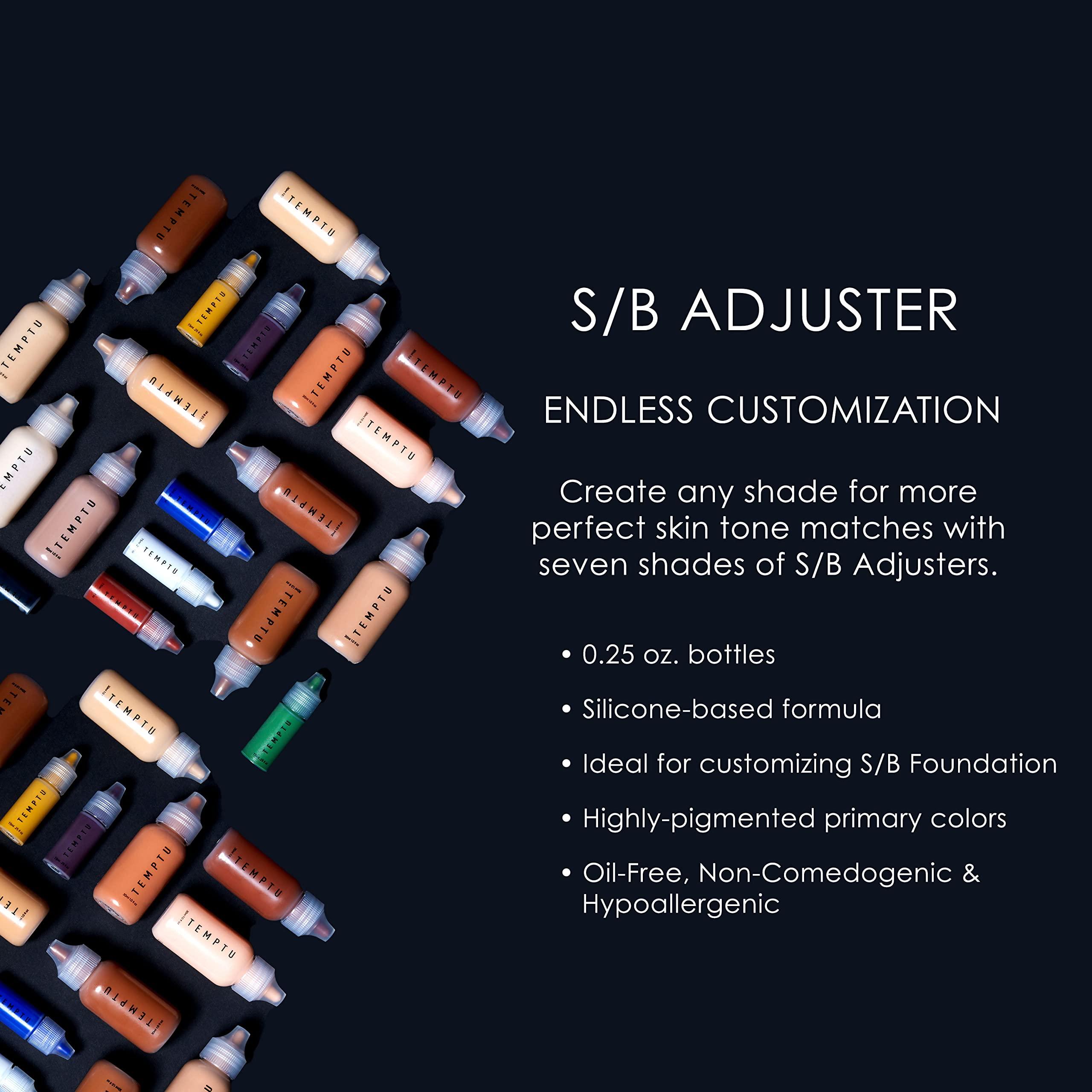 Temptu TEMPTU S/B Silicone-Based Shade Adjuster Starter Set: Long-Lasting, Highly-Pigmented Formula For Customizing S/B Foundation Shades | Includes 7 Primary Colors