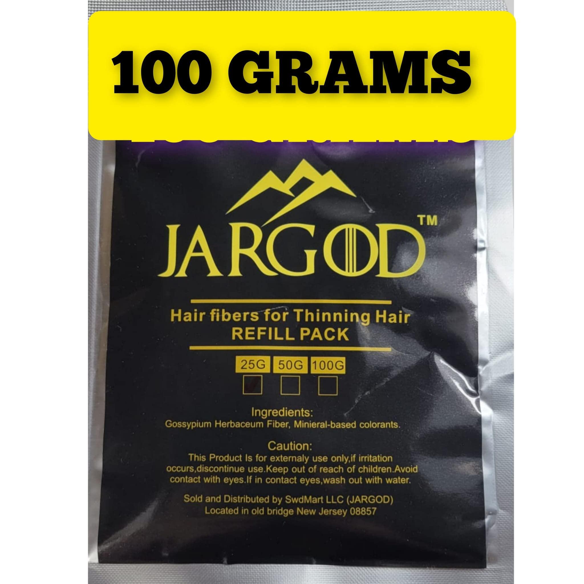 JARGOD 100 Gram Hair Building Fibers - Refill Your Existing Fiber Bottle - Hair Filler Fibers - Hair Loss Concealer For Thinning Hair by JARGOD (Dark Brown)