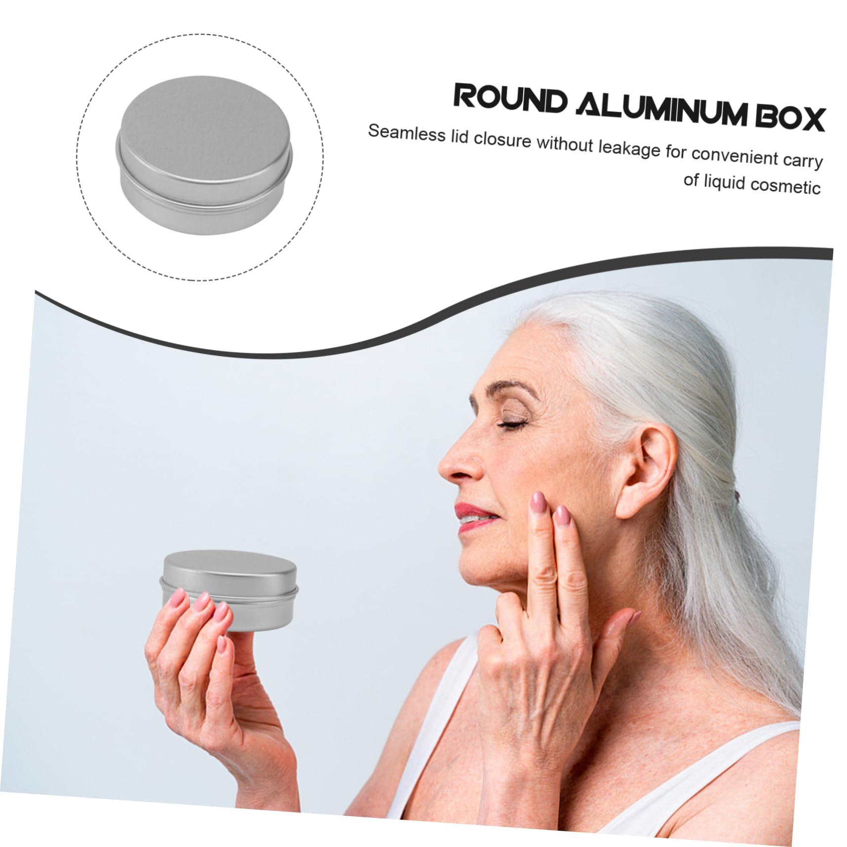 PAMINGONO PAMINGONO 15ml Aluminium Cosmetic Jar with Lid Travel Size Cream Container for Makeup Pomade Portable Empty Jar for Beauty Products