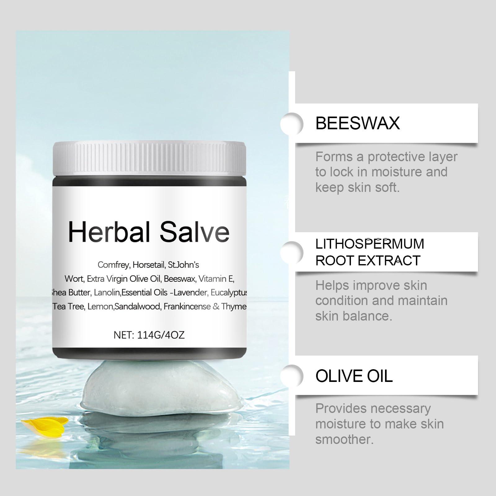 WEERSHUN Organic Herbal Salve 4oz - Comfrey Organic Herbal Salve 2 Bottles