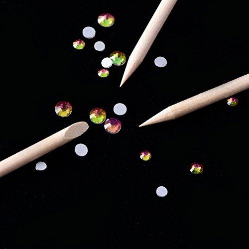 Yesker Yesker 100 Pcs Nail Art Orange Wood Stick Sticks Cuticle Pusher Remover Manicure Pedicure Tool