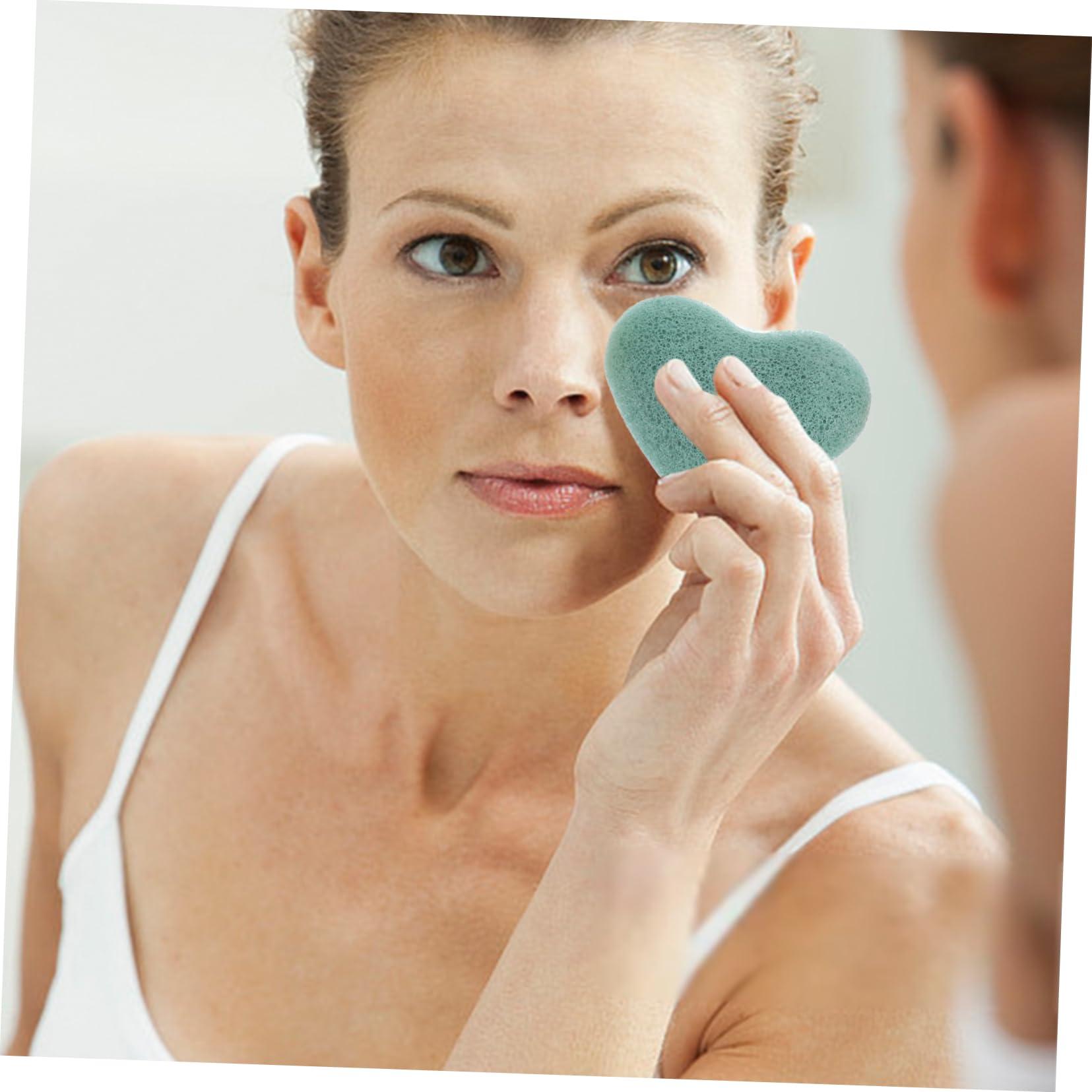 HAKIDZEL HAKIDZEL Sponges 3pcs Facial Face Cleaning Pad Facial Essentials Facial Cleansing Pads Heart Shaped Face Cleansing Pads Thicken Supplies Sponge Facial Sponges