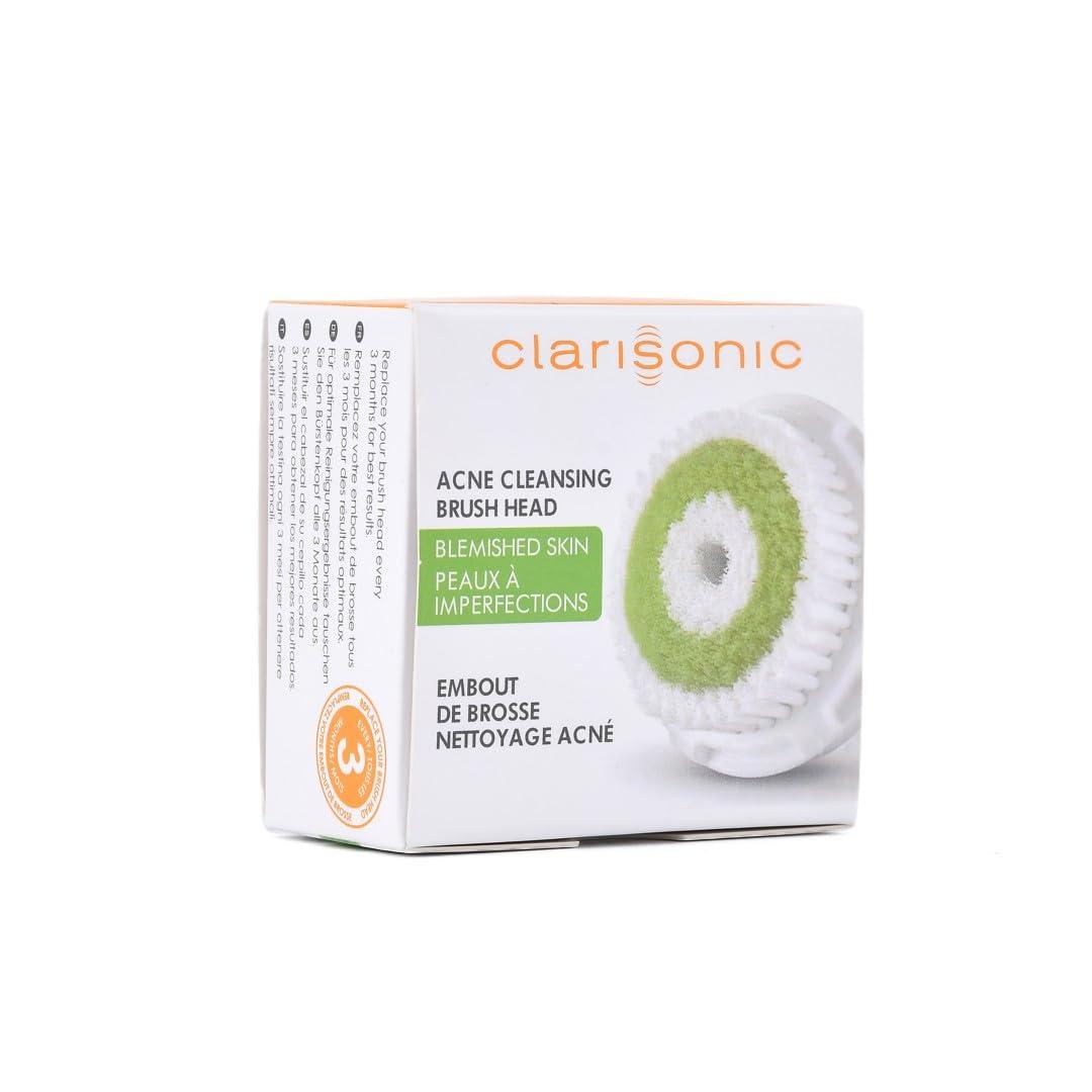 Clarisonic Clarisonic Acne Cleanse Facial Cleansing Brush Head Replacement Compatible with Mia 1, Mia 2, Mia Fit, Alpha Fit, Smart Profile Uplift and Alpha Fit X, 2 Count (1Count)