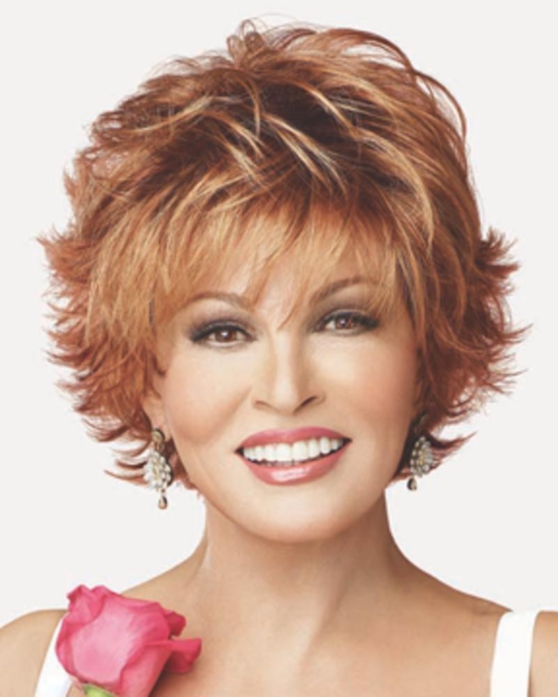 Raquel Welch Voltage Large Cap Wig Color R10 CHESTNUT - Raquel Welch Wigs Short Textured Layers Wispy Bangs Synthetic Women\'s Memory Capless Flared Neckline