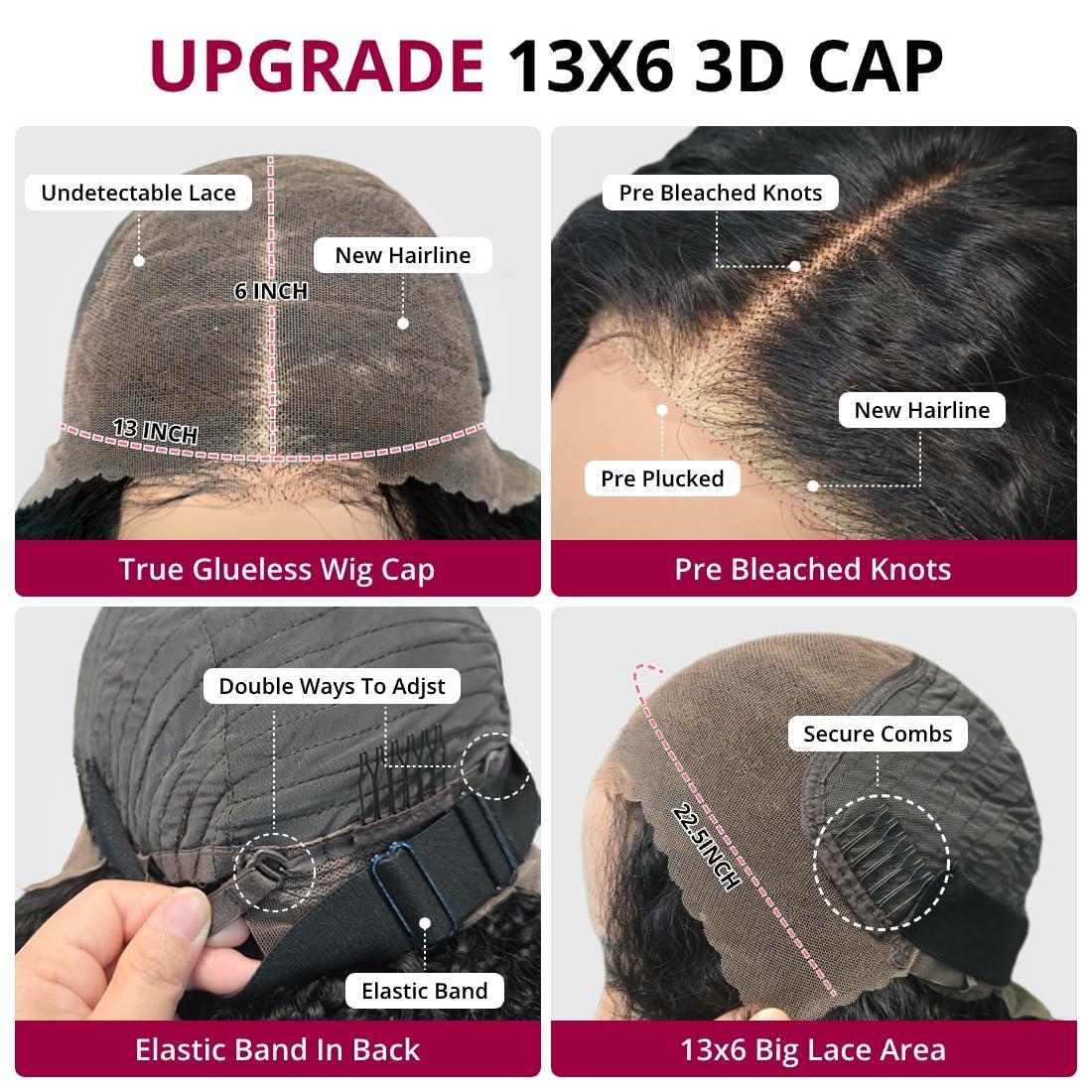 WIGMY 13x6 HD Lace Front Wigs 200% Density Mongolian Kinky Curly Lace Front Wig Undetectable Lace Human Hair Wig for Black Women Unprocessed Virgin Human Hair Curly Wig Full and Thick 20inch