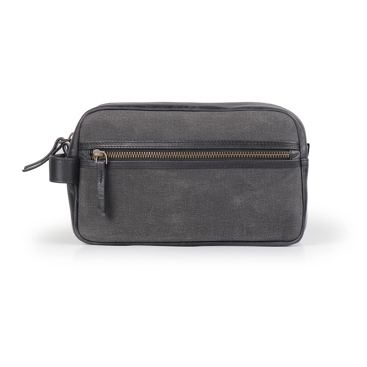 Londo Londo Genuine Leather Travel Toiletry Bag  Makeup, Shaving Organizer, Dopp Kit for Men & Women, Durable & Stylish Travel Accessory