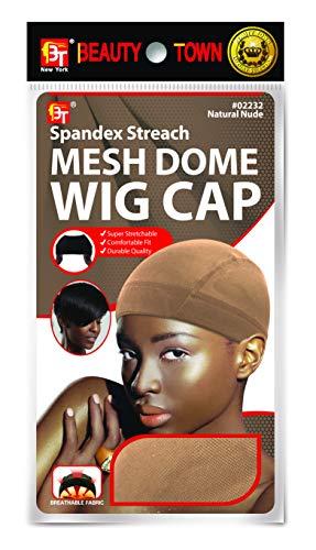 Beauty Town Spandex Mesh Dome Wig Cap Breathable Cap (Natural Nude)