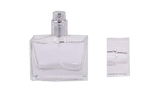 BesYouSel BesYouSel 5 Pack 30ML Empty Clear Perfume Bottle, Refillable Perfume Bottle Portable High-end Flat Square Glass Perfume Bottle with Spray Applicator for Traveling and Outgoing