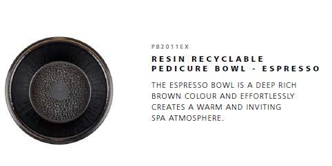 Noel Asmar Noel Asmar Signature Pedicure Bowl - Eco friendly and Recyclable, Made from Resin - BPA and Toxin Free (Espresso)
