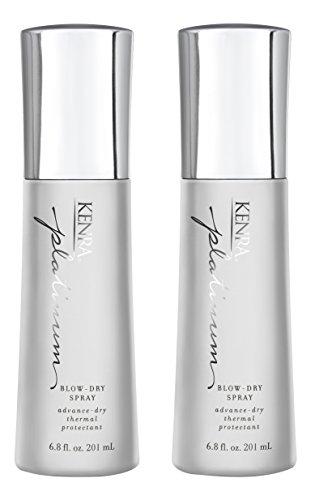 Kenra Professional Kenra Platinum Blow-Dry Spray | Time-Saving Heat Protectant | Detangles, Smooths, and Softens | Eliminates Frizz & Resists Humidity | Medium To Coarse Hair | 6.8 fl. oz. (2-Pack)