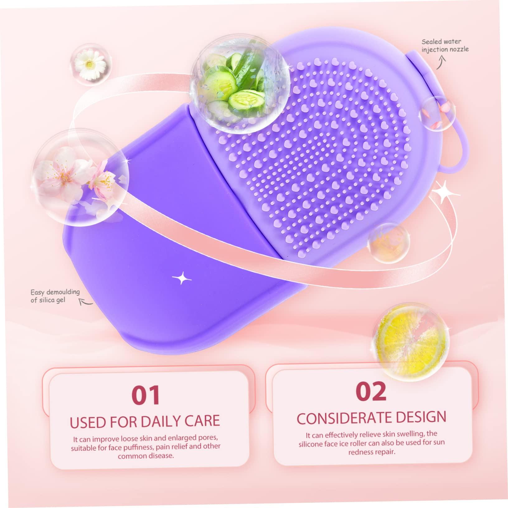 NOLITOY 3pcs Beauty Face Ice Tray Skin Care Tool Face Massage Ice Roller Face Icing Roller Face Beauty Tool Silicone Ice Face Massager Ice Roller for Face and Eye Ice Face Roller