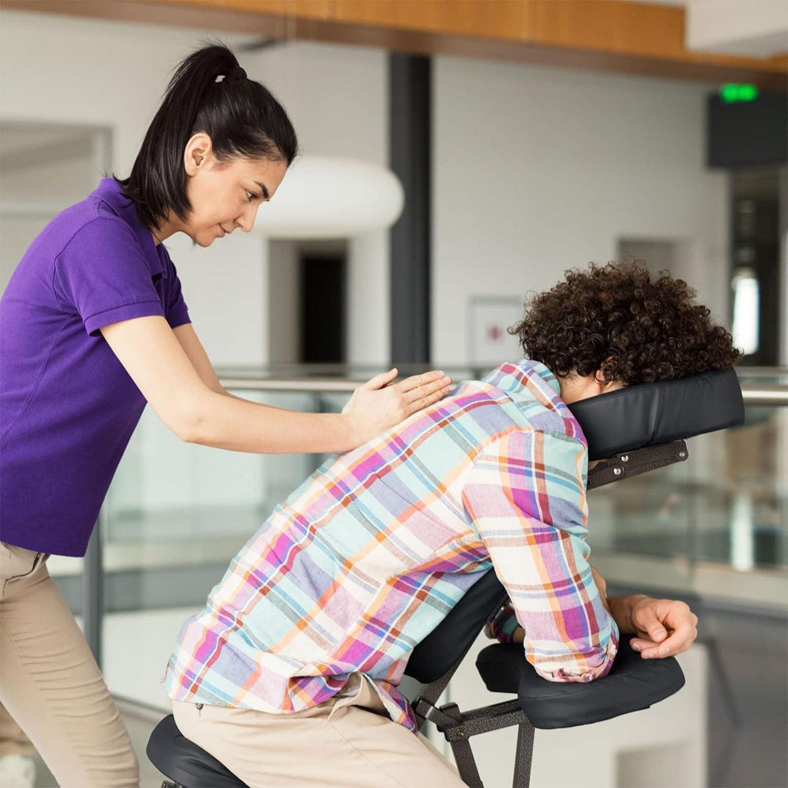 WBRSybUS WBRSybUS Foldable Tattoo Chair, Professional Lightweight Portable Massage Chair, Load Capacity 250lbs, for Tattoo Parlor, Massage Parlor,Brown