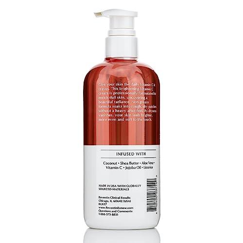 Reventin Clinical Results Reventin Vitamin C Cream Skin Care Body Butter Lotion & Face Lotion Moisturizer | Anti Aging Firming & Brightening Vitamin C Lotion For Women, Men, Uneven Skin Tone, Wrinkles, & Dark Spots, 15 Fl Oz
