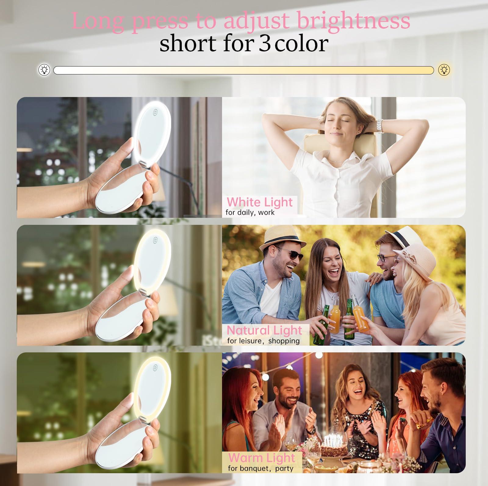 FUNTOUCH FUNTOUCH Large Lighted Vanity Makeup Mirror 360 Rotation Touch Screen and 10X Magnification