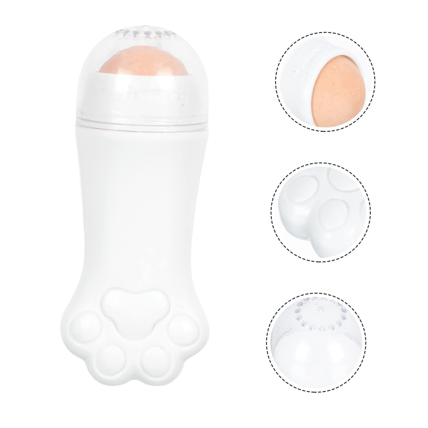 Ipetboom Ipetboom 1pc Volcanic Stone Oil-absorbing Ball Face Roller Oily Oil Blotters Castor Oil Organic Coconut Oil Face Oil Remover Roller Oil Removing Face Wipes Oil Absorbing White Volcanic Rock