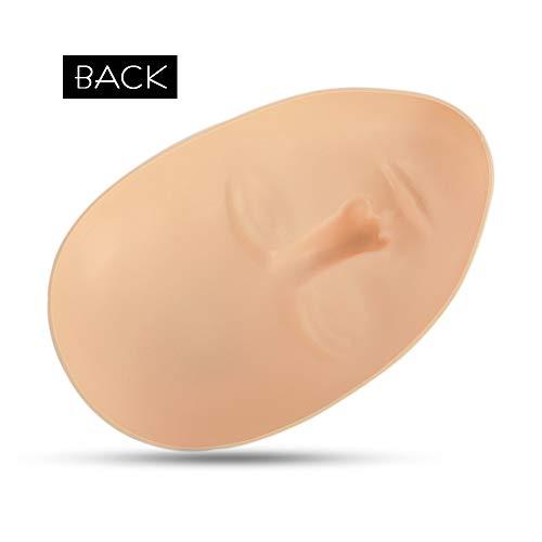 ATOMUS Tattoo Practice Skin Head, ATOMUS Facial Tattoo Training Skin Support Base, Soft Rubber Fake Skin for Permanent Makeup Microblading Eyebrow Lip Eyeliner Tattooing