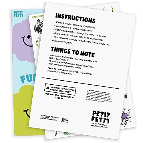 xo, Fetti xo, Fetti Bug Temporary Tattoos - 48 Glitter Styles | Buggin' Out Insect Birthday Party Supplies, Bees, Spiders, Beetles, Butterflies, Arts and Crafts