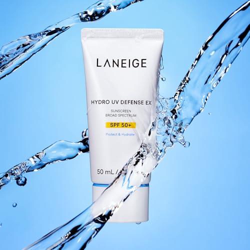 LANEIGE LANEIGE Hydro UV Defense Sunscreen Broad Spectrum SPF 50+: Korean Sunscreen, No White Cast, Dermatologically Tested, Hypoallergenic
