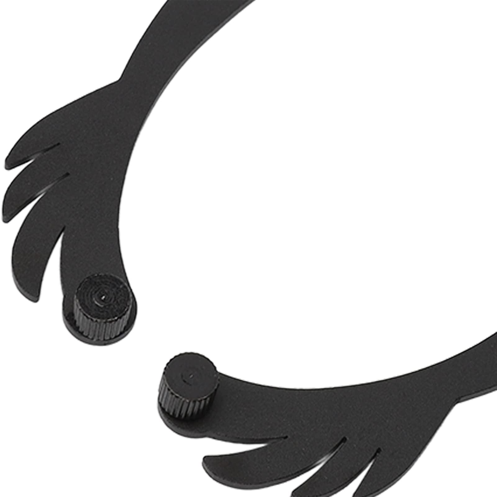 Pongnas Eyebrow Line Marker Ruler Set, Foldable Brow Mapping String Tool Thread Microblading Line Marker Measuring Ruler Kit (Black)