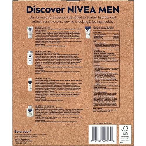Nivea Men NIVEA MEN Complete Collection Skin Care Set for Sensitive Skin, 5 Piece Set