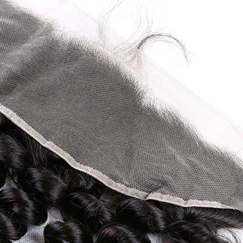 sent hair 13x4 Loose Wave Frontal Lace Closure Virgin Human Hair Frontal Ear to Ear Lace Frontal Closure Free Part with Baby Hair Natural Color 18 inch