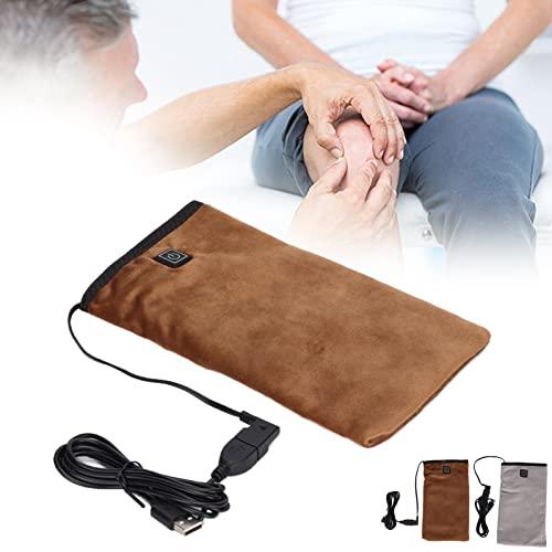 Tiiyee Electric Warming Mitts, Heated Beauty Hand Mittens USB 3 Settings Electric Warming Mitts Electric Heated Mittens Gloves for Hand Nail Art Manicure (Brown)