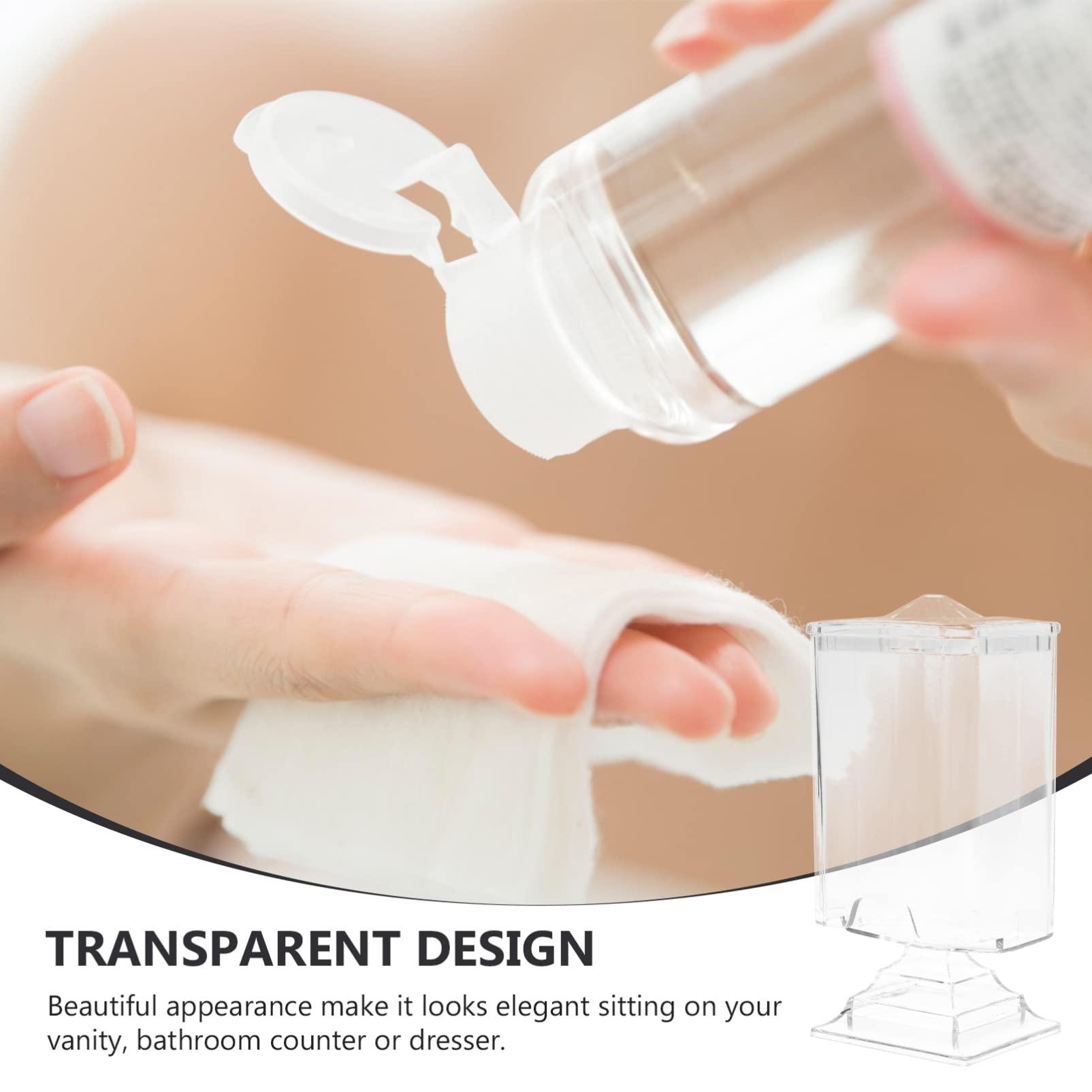 MAGICLULU MAGICLULU 3pcs Cotton Storage Box Laundry Basket Boxed Cotton Bud Container Exfoliating Reusable Makeup Remover Pads Muslin Cloths for Swabs Cotton Pad Clear Storage Container Plastic