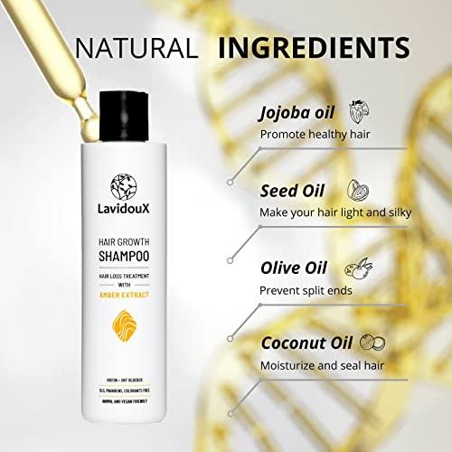 LavidouX Lavidoux Hair Growth Shampoo with Procapil Complex and Amber Extract, Sulfate, Paraben and Salt FREE