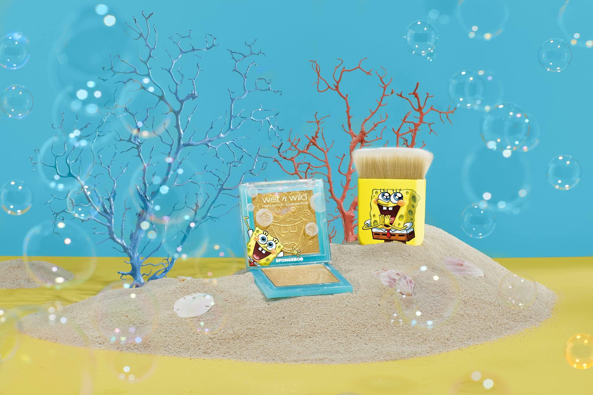 wet n wild Wet n Wild 1114236, Flat Kabuki Brush Squarepants Makeup Tools Flat Foundation + Highlighter Brush, SpongeBob