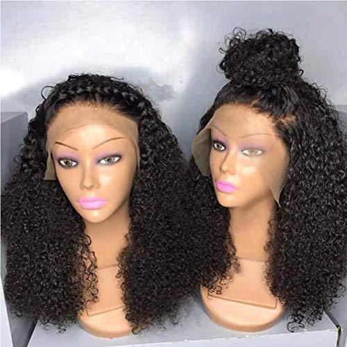 Nicewig Hair Short Afro Kinky Curly Full Lace Wigs Human Hair with Baby Hair for Black Women 4B 4C Deep Curly Glueless Lace Wig Brazilian Remy Hair for Women