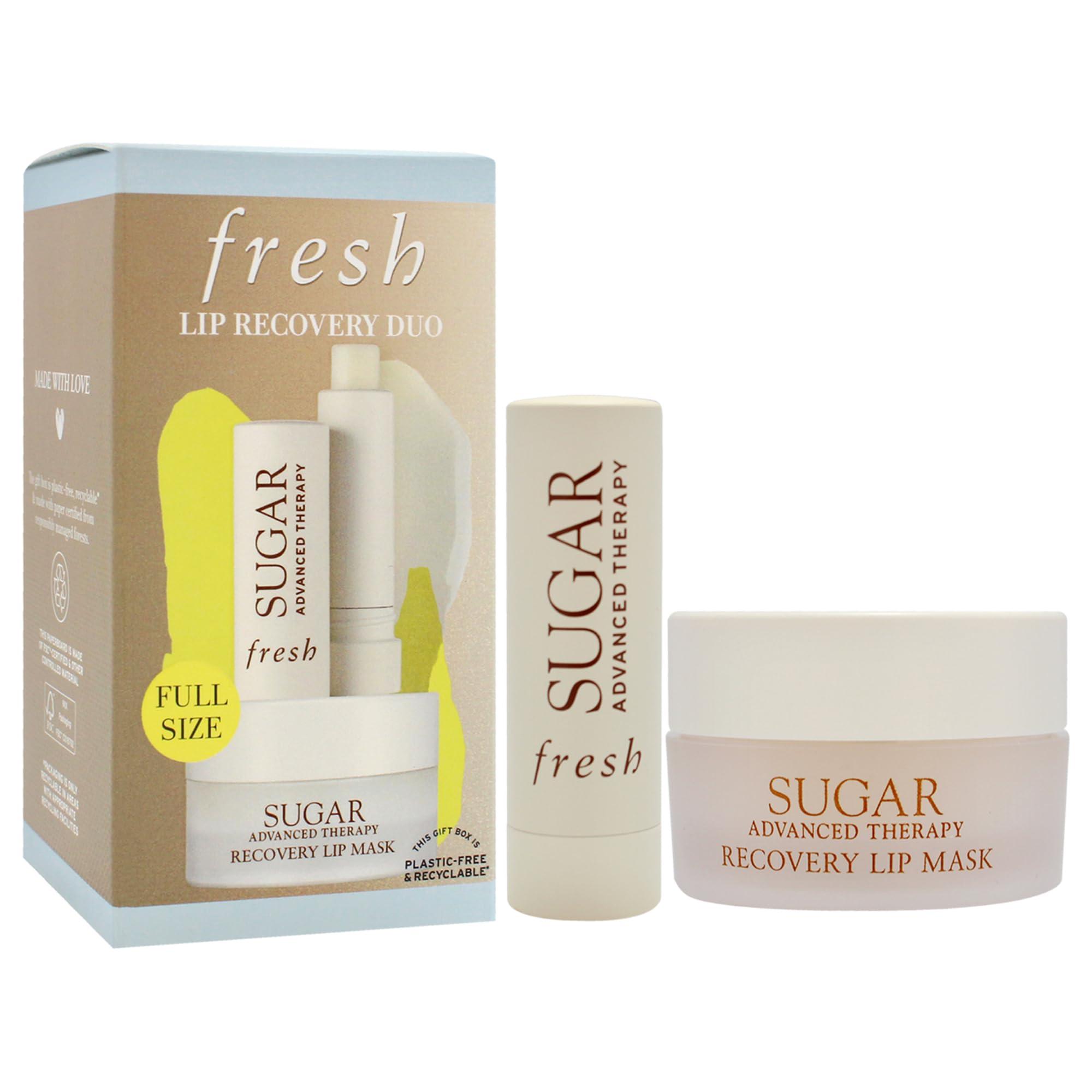 Fresh Lip Recovery Duo by Fresh for Women - 2 Pc 0.07oz Sugar Advanced Therapy Lip Treatment, 0.35oz Sugar Advanced Therapy Recovery Lip Mask